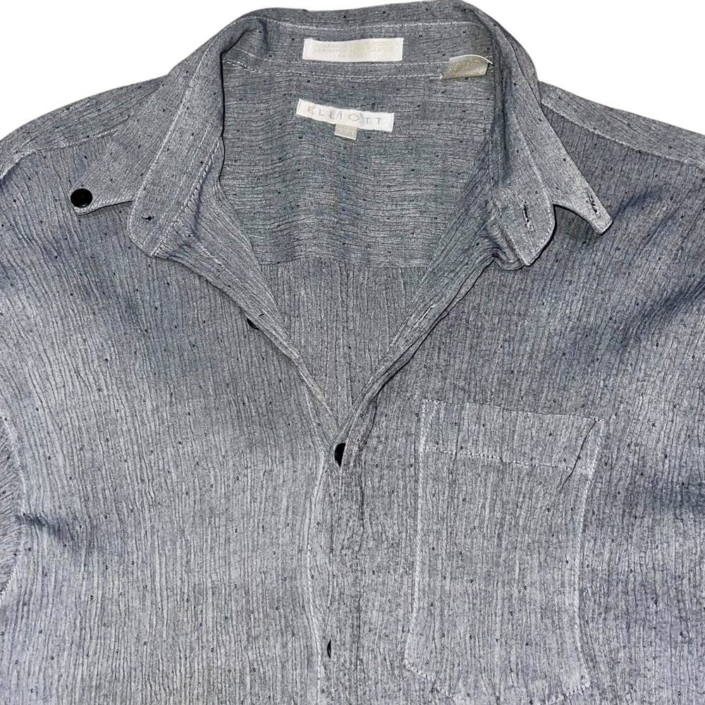 Elliott Gray Crinkle Button Up Shirt - Picture 4 of 11